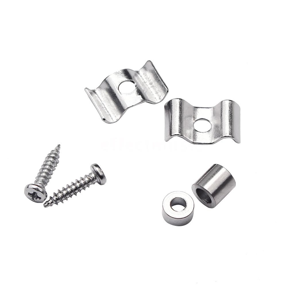 E*M 1 Pair Metal String Tree Guide Retainer for ST & SQ Electric Guitar Bass Replacement Parts Silve