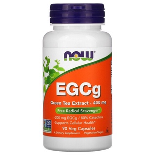 Now Foods, EGCg เท่ากับชาเขียว 2-3 ถ้วย สารสกัดชาเขียว ขนาด 400 มก. บรรจุแคปซูลผัก 90 แคปซูล