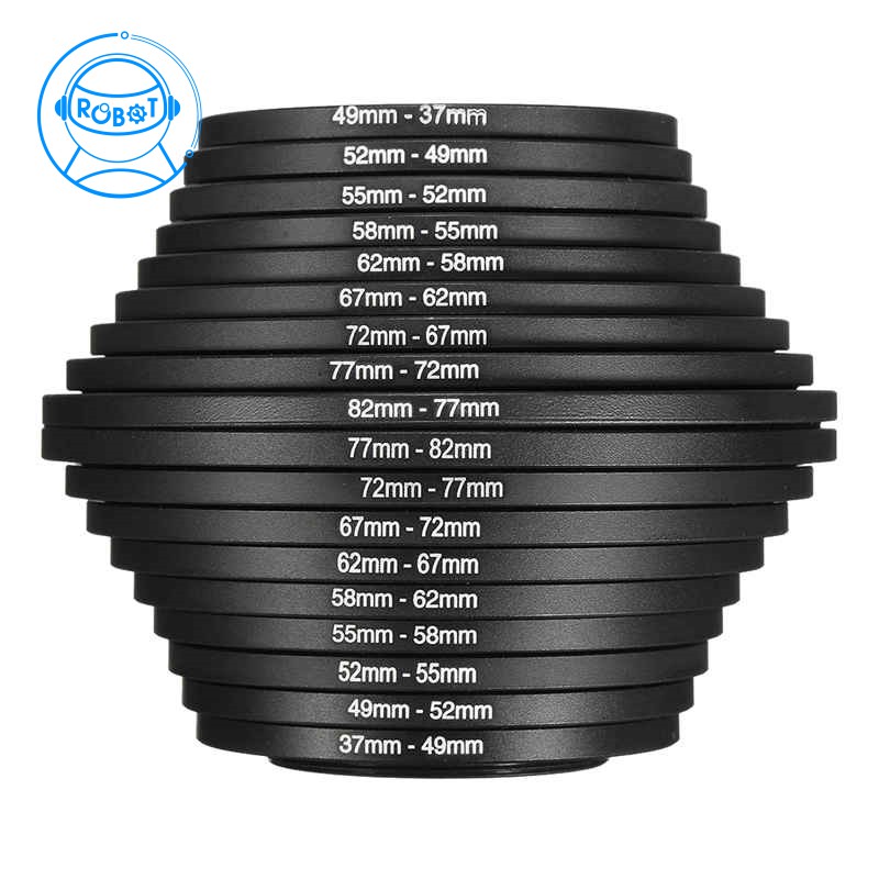18pcs Camera Lens Filter Step Up amp Down Ring Adapter for Canon Nikon ...