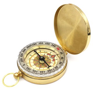 เข็มทิศ (portable compass) เข็มทิศแบบพกพา วัสดุทองแดง กันน้ำ เรืองแสงได้ในที่มืด