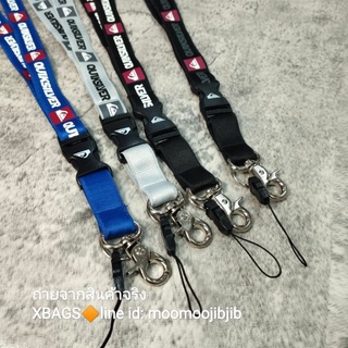 Lanyard Quiksilver สายหนา ตะขอหนาที่สุด ห้อยคอ ห้อยบัตร ห้อยโทรศัพท์