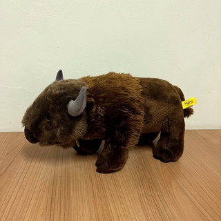 ตุ๊กตากระทิง  กระทิง วัวกระทิง สีน้ำตาลเข้ม ตุ๊กตาน้องวัว Cow ตุ๊กตาวัว  Gaur Bull Realistic Plush