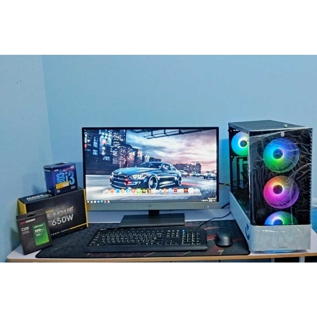 คอมครบชุด Intel®i3-9100f 3.6GHz การ์ดจอRX580 4GB แรงกว่าGTX1060