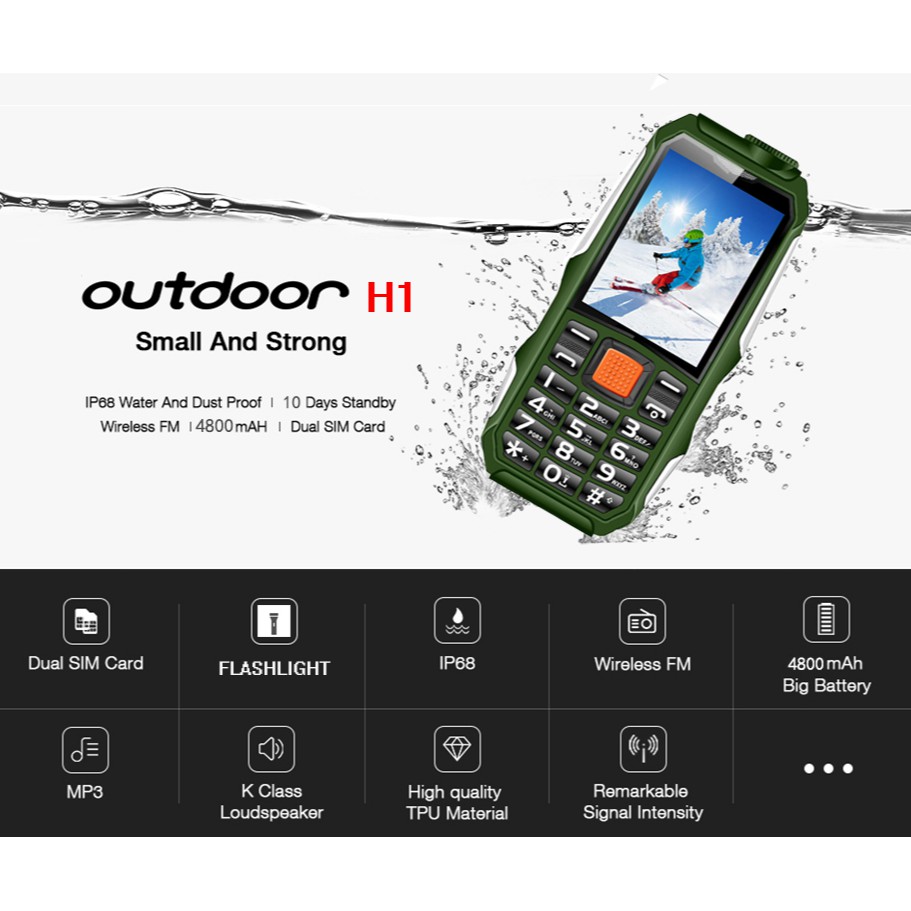 【Fast delivery】5800mah Waterproof Keypad Mobile phone rugged phone Dual