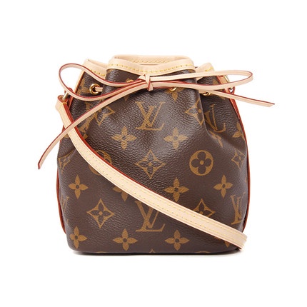 Louis Vuitton กระเป๋าสะพายสตรีผ้าใบไหล่ข้างหนึ่งกระเป๋าสะพายข้าง NANO NOE Ladies Bag ของแท้100%