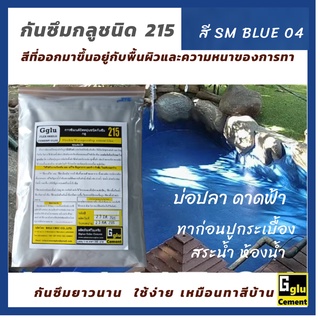 กลู (gglu) กาวซีเมนต์กันซึม ชนิดทา 215 สีฟ้า SM BLUE 04 ขนาด 1กกทาป้องกันและแก้ไขการรั่วซึม ดาดฟ้า ห้องน้ำสระน้ำ บ่อปลา