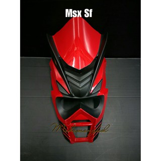 ชิวหน้า ชิวหน้าหน้าซามุไร MSX SF งาน ABS สีแดง ดำด้าน