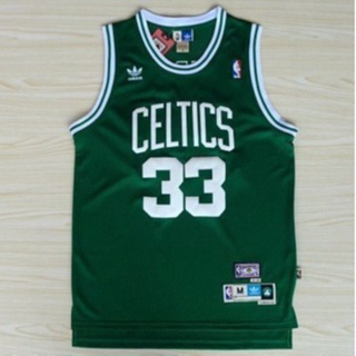 เสื้อกีฬาบาสเก็ตบอล Nba jersey boston celtics no.33 สีเขียว