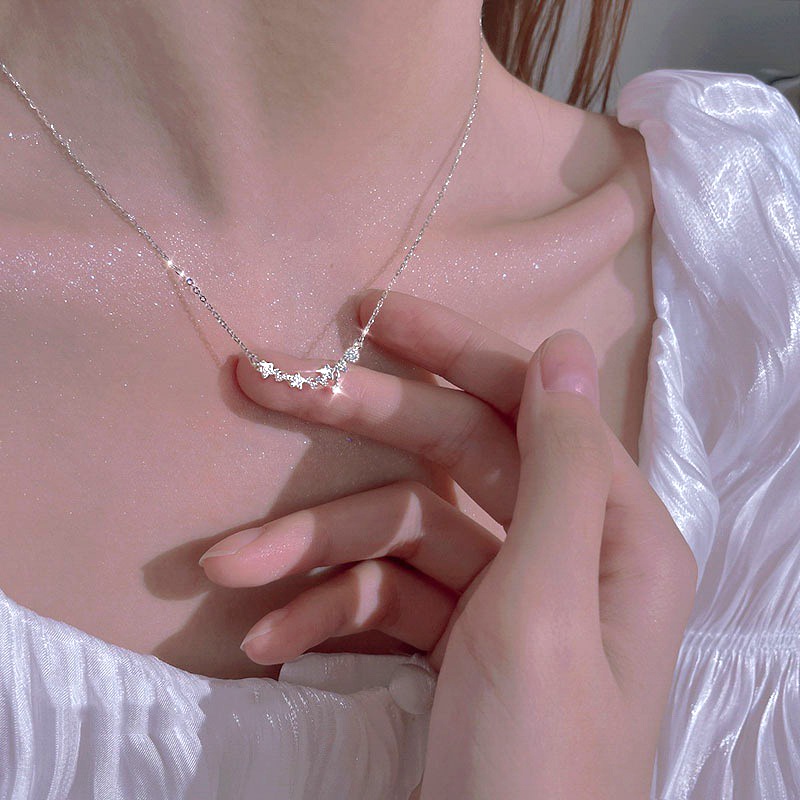 Jojo COCO สร้อยคอโซ่ จี้รูปดาว ประดับเพทาย หรูหรา ระดับไฮเอนด์ สําหรับผู้หญิง