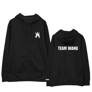 Kpop Team Wang Got7 เสื้อฮู้ดดี้สีดําสีขาวสีเทาสีชมพูสีแดงสําหรับผู้ชาย