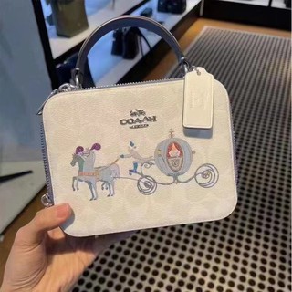 📌📌📌📌พร้อมส่ง Coach กระเป๋าสะพายข้าง กระเป๋าสตางค์ สีขาวฟ้า หรูสุดๆ ไม่มีไม่ได้แล้ว ช็อปเลย ลดกระหน่ำถูกสุดๆ 📌📌📌📌