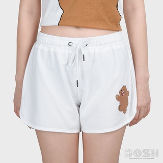 DOSH:WOMENS SHORTSกางเกงขาสั้นลำลอง ผู้หญิง สีขาว ลิขลิทธิ์WE BARE BEARS รุ่นDBBWR1000-WH