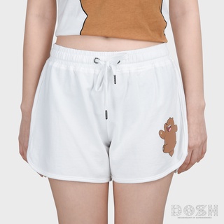 DOSH:WOMENS SHORTSกางเกงขาสั้นลำลอง ผู้หญิง สีขาว ลิขลิทธิ์WE BARE BEARS รุ่นDBBWR1000-WH