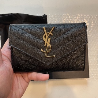 ถูกที่สุด ของแท้ 100% Ysl small envelope wallet GHW / SHW