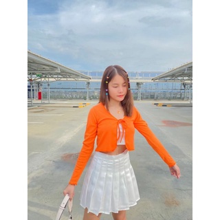 💓เสื้อครอปผ้าร่องแขนยาวสุด sexy เชือกผูกกลางอกยั่วๆจร้าา