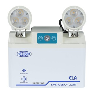 ไฟฉุกเฉิน ไฟสำรอง LED DELIGHT DLEM-23x3 2x3 วัตต์ สีขาว EMERGENCY LIGHT DELIGHT DLEM-23X3 2X3W WHITE