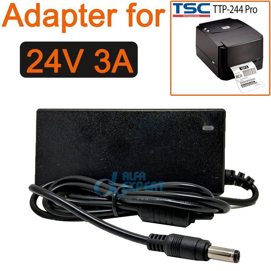 อแดปเตอร์ 24V 3A ( 72W ) สำหรับ TSC เครื่องพิมพ์บาร์โค้ด รุ่น TTP-244 ...