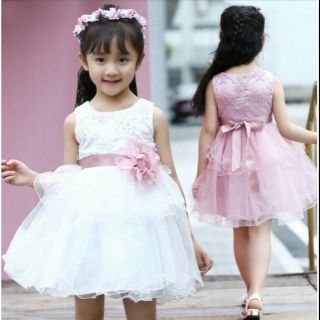 เดรสเด็กหญิงแต่งดอกไม้ มี 2 สี