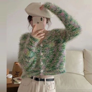 🎄เสื้อคลุมแขนยาว คาร์ดิแกนเกาหลี สีหวาน น่ารัก ผ้านุ่ม
