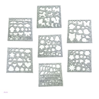 AOTO 7pcs Wool Felt Mold Needle Felting DIY Craft Stencil Applique Handicraft Shaping Mould Sewing Accessories