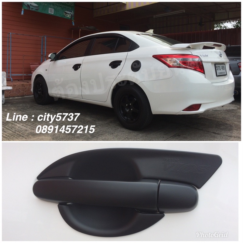 Toyota New Vios 2013 - 2026 (งานไทยแท้ ของพร้อมส่ง) เบ้ารอง ครอบมือจับ ฝาถัง ครอบกระจก