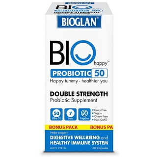 Bioglan Biohappy Probiotic 50 Billion 60 Capsules Exclusive Size