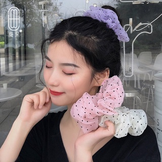 Large Cute Tulle Polka Dot Hair Tie Scrunchies