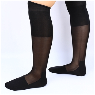 ถุงเท้าทำงาน ถุงเท้าทำงานผู้ชาย 1502 non-Striped Mens Sheer Socks Nylon spandex OTC TNT ถุงเท้าชุดสูท