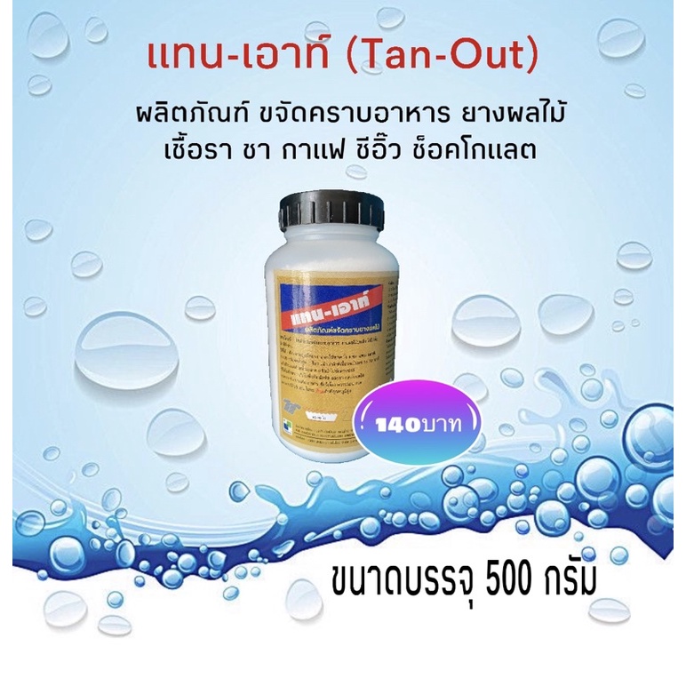 แทน-เอาท์ (Tan-Out) ผลิตภัณฑ์ขจัดคราบยางผลไม้เชื้อราชากาแฟซีอิ๊วช็อกโกแลต