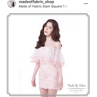 dress ปาดไหล่ mof ป้าย pannadda sz.m ผ้าลูกไม้ สวยเป๊ะ