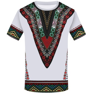 เสื้อยืด พิมพ์ลาย Dashiki แฟชั่นฤดูร้อน สําหรับผู้ชาย 2022