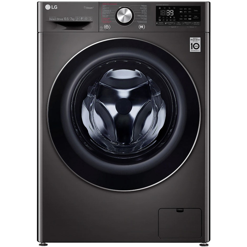เครื่องซักผ้าฝาหน้า LG ขนาด 10.5 กก. ควบคุมสั่งงานผ่านสมาร์ทโฟน รุ่น FV1450S2B.ABLPETH 🔥ใช้โค้ดกดติดตามร้านลดเพิ่ม
