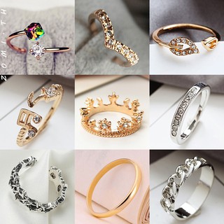 [ZOMI] แหวนเพชร สไตล์คลาสสิก แฟชั่นเกาหลี สำหรับผู้หญิง