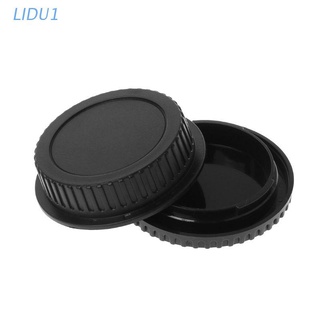 LIDU1  Rear Lens Body Cap Camera Cover Set Dust Screw Mount Protection Plastic Black Replacement for Canon EOS EF EFS 5DII 5DIII 6D