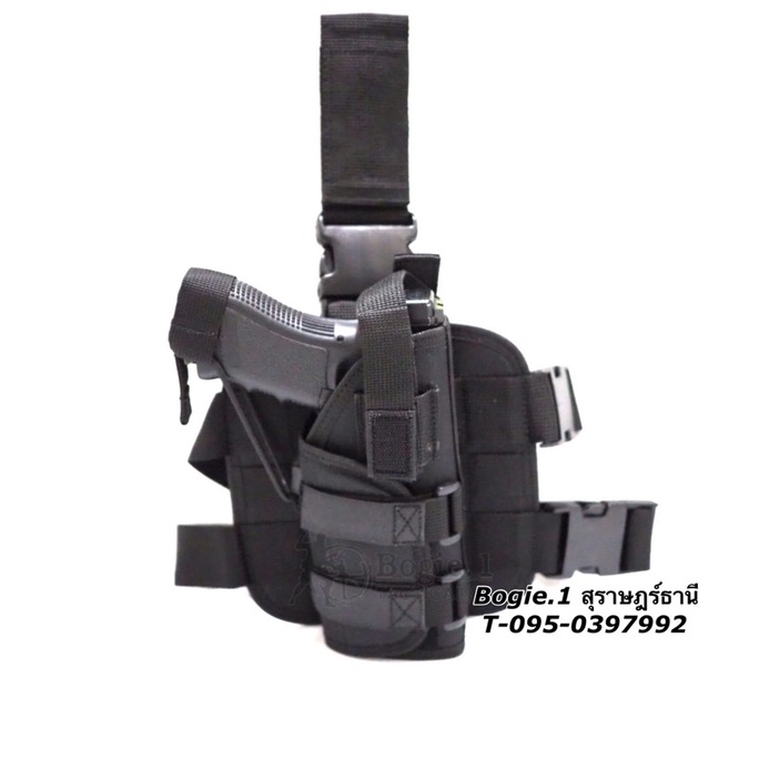 ซองปืนผ้า Cordura 1000D รัดต้นขาพร้อมเพจ Bogie1