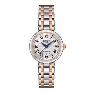 Tissot Bellissima Automatic  ทิสโซต์ เบลลิสซิม่า สีขาว สายสีเทาโรสโกลด์ T1262072201300 นาฬิกาผู้หญิง