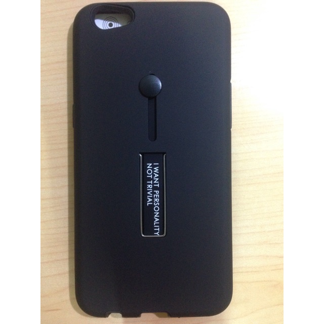 เคส oppo R9S สีดำ เนื้อด้าน มีขาตั้ง