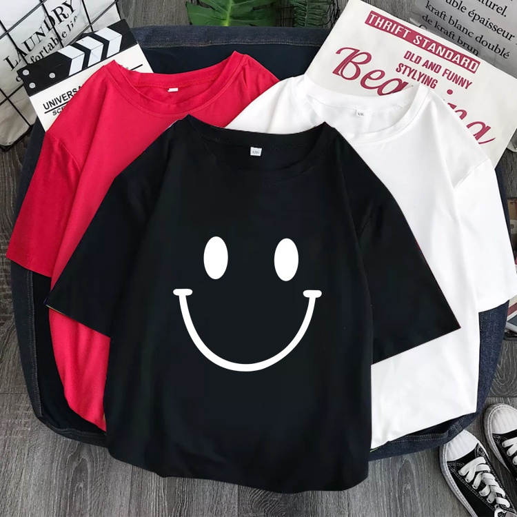 D256 พร้อมส่ง( 7 สี) เสื้อยืดแทรนต์เกาหลีมาแรงมากๆ ผ้านิ่มใส่สบาย เสื้อคู่ เสื้อครอบครัว ปลีก-ส่ง(S-