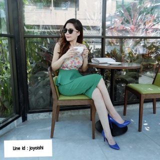 💚Peplum Skirt สีเขียว