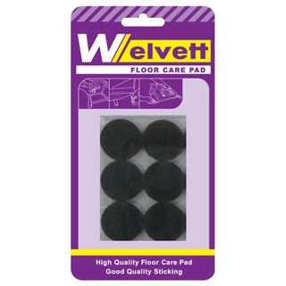   สักหลาด WELVETT กลม 30X3MM BK 12ชิ้น