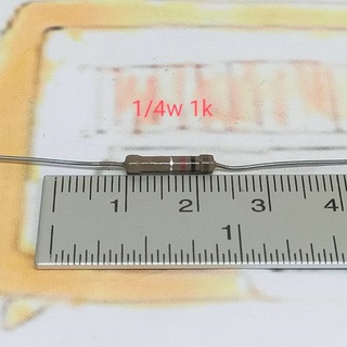 1/4w Resistor Carbon Film Japan 1/4w วัตต์ ตัวยาว (10 ตัว)