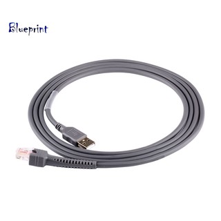 ☺Bp สายเคเบิล USB 2.0 A เป็น RJ45 ความเร็วสูง สําหรับเครื่องสแกนบาร์โค้ด LS1203 LS2208