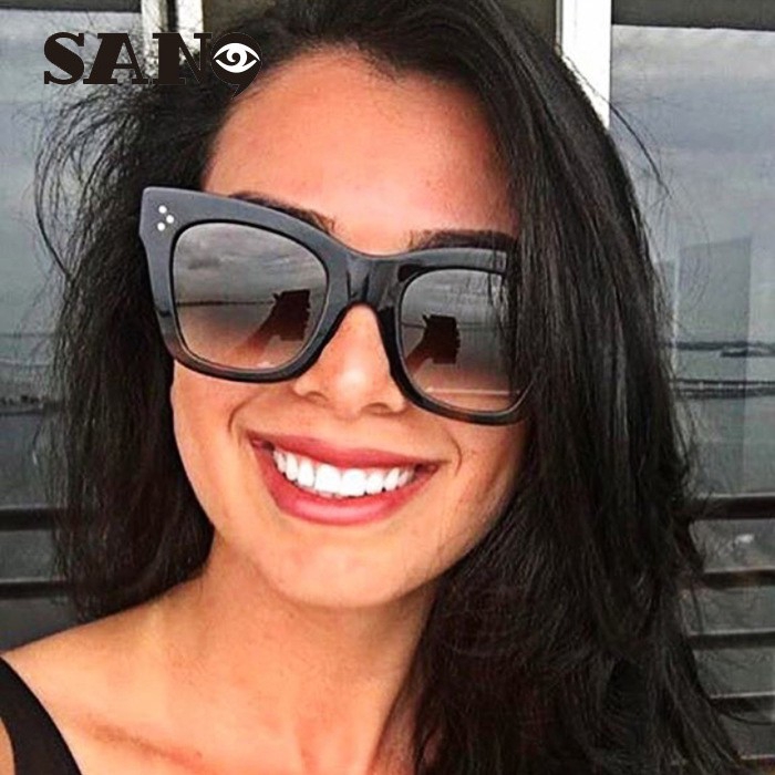 Western Fashion Cat Eye Brand Design แว่นกันแดดผู้หญิง UV400