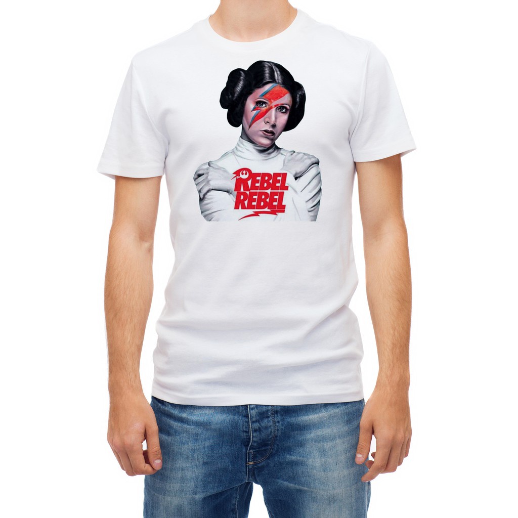 เสื้อยืดผ้าฝ้าย Gildan สำหรับผู้ชาย พิมพ์ลาย Rebel Princess Leia