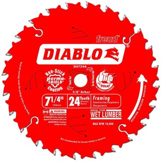 Diablo Carbide : DBOD0724X* ใบเลื่อยวงเดือน Framing Saw Blade 7-1/4-Inch.