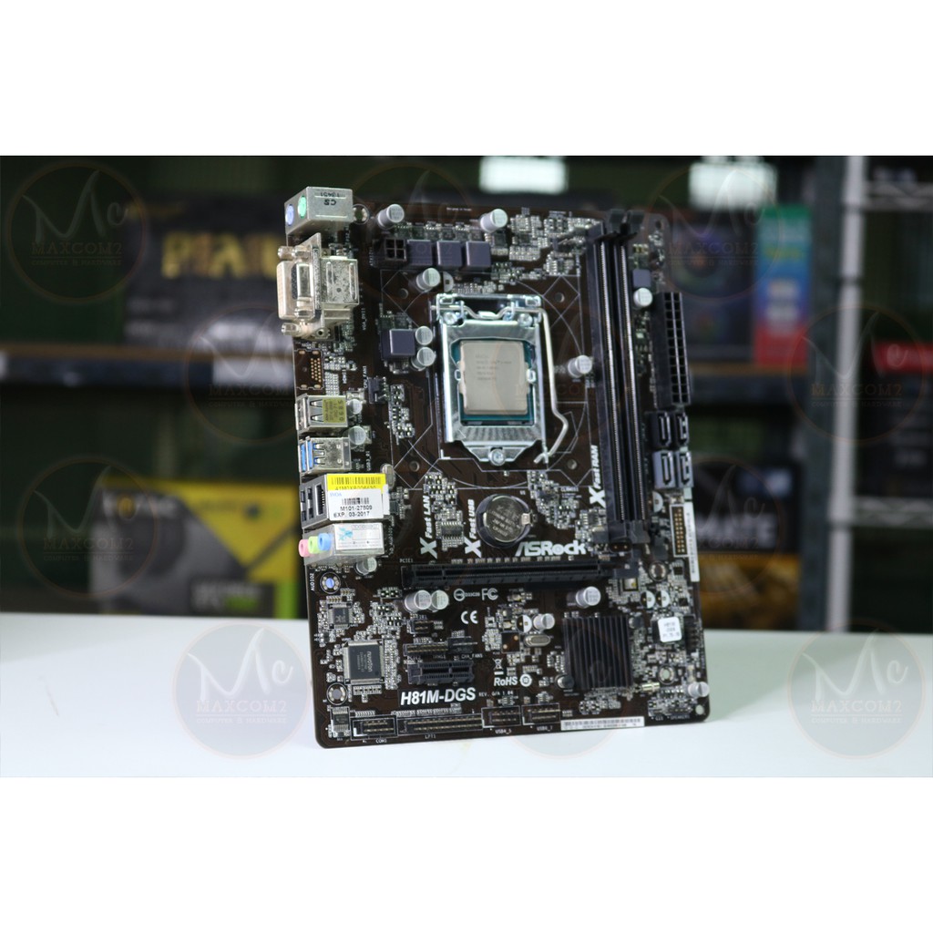 เมนบอร์ด + ซีพียู  : CPU I5 4460 + MB ASROCK H81M - DGS (1150)