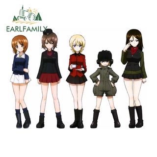 Earlfamily สติกเกอร์ไวนิล ลาย GIRLS Und PANZER ขนาด 13 ซม. x 9.5 ซม. สําหรับติดตกแต่งรถยนต์