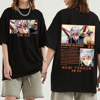 T-shirt  เสื้อยืดแขนสั้นลําลอง พิมพ์ลายอนิเมะ Demon Slayer Uzui Tengen Eyes แฟชั่นฤดูร้อน สําหรับผู้ชาย และผู้หญิงS-5XL