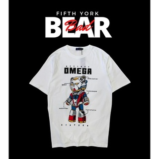 เสื้อยืดขายดีRobot Bear street wearS-3XL