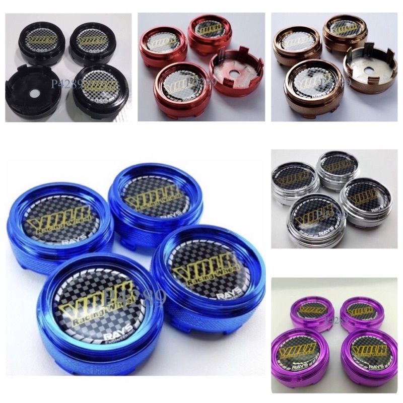 ฝาครอบดุมล้อ แม็กขอบ 15-17 TE-37 // RE-30 // CE-28 สำหรับล้อแม็ก สติ๊กเกอร์ Volk ขนาด 62 มิล 1ชุด 4ช